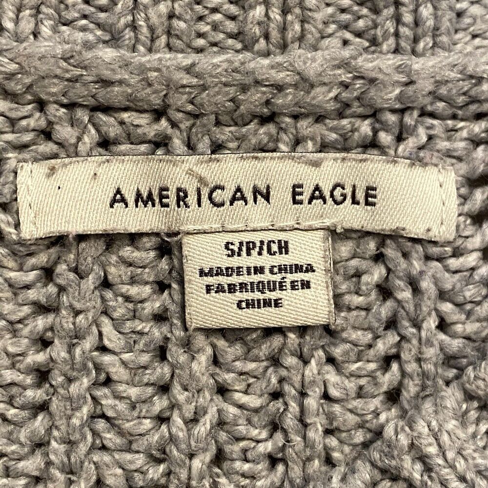 American Eagle Cable‎ Knit Sweater Womens Sm Cozycore Classiccore Casual Grunge - Picture 4 of 10